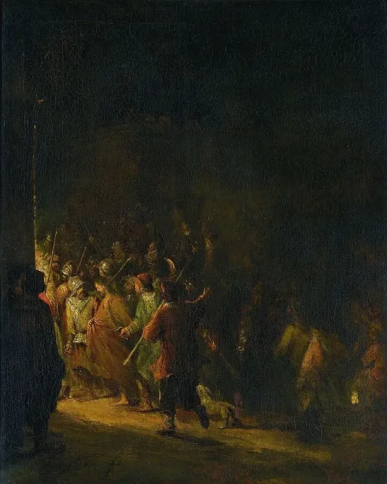Framed Print : The Arrest of Christ, 1710-1727. Creator: Aert de Gelder Framed Print : The Arrest of Christ, 1710-1727. Creator: Aert de Gelder