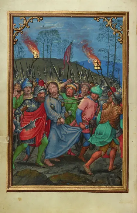 Framed Print : The Arrest of Christ; Prayer Book of Cardinal Albrecht of Brandenburg, about 1525-1530. Creator: Simon Bening Framed Print : The Arrest of Christ; Prayer Book of Cardinal Albrecht of Brandenburg, about 1525-1530. Creator: Simon Bening