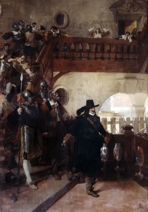 Framed Print : The Arrest of Councillor Broussel, 26th August, 1648 (19th / early 20th century). Artist: Jean-Paul Laurens Framed Print : The Arrest of Councillor Broussel, 26th August, 1648 (19th / early 20th century). Artist: Jean-Paul Laurens