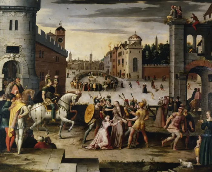 Framed Print : Arrest and Execution of Thomas More Chancellor to Henry VIII of England c1541-1599. Artist: Antoine Caron Framed Print : Arrest and Execution of Thomas More Chancellor to Henry VIII of England c1541-1599. Artist: Antoine Caron