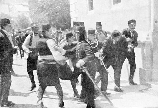 Arrest of Gavrilo Princip, assassin of Archduke Franz Ferdinand, 1914