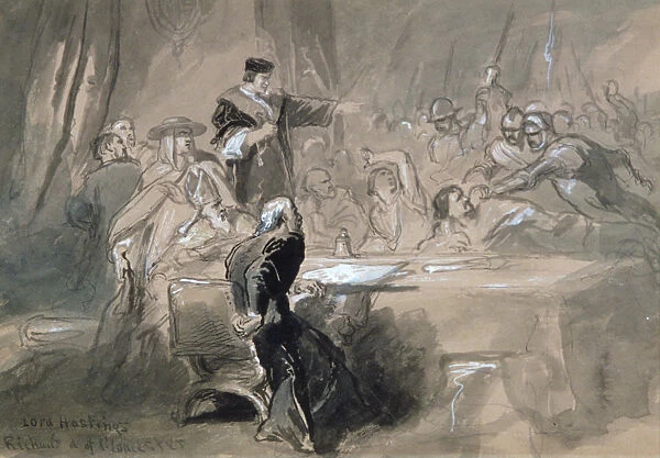 Arrest of Lord Hastings, c1856-1859. Artist: Sir John Gilbert
