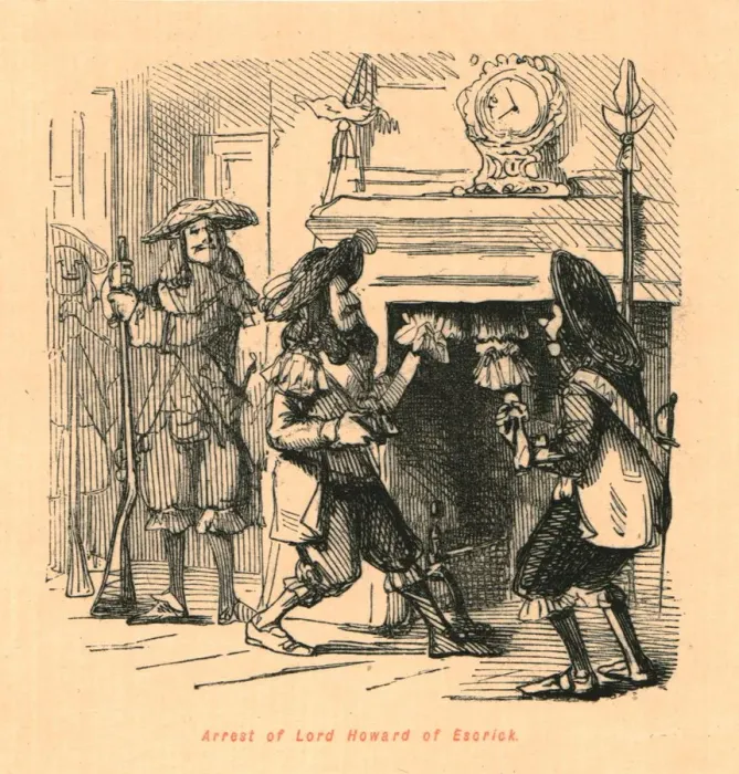 Framed Print : Arrest of Lord Howard of Escrick, 1897. Creator: John Leech