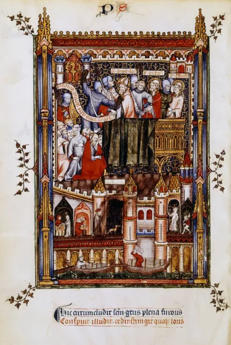 Framed Print : The arrest of St Denis, 1317 Framed Print : The arrest of St Denis, 1317