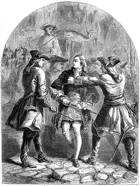 The arrest of the Young Pretender in Paris, 18th century (19th century). Artist: TE Nicholson