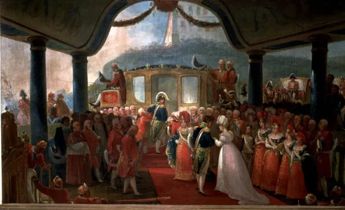 Framed Print : Arrival in Brazil of Maria Leopoldina of Austria, first Empress of Brazil Framed Print : Arrival in Brazil of Maria Leopoldina of Austria, first Empress of Brazil