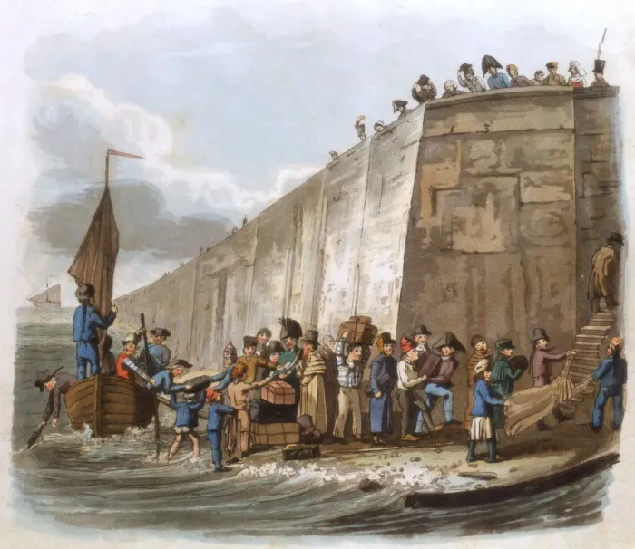 Framed Print : Arrival at Calais, 1816 Framed Print : Arrival at Calais, 1816