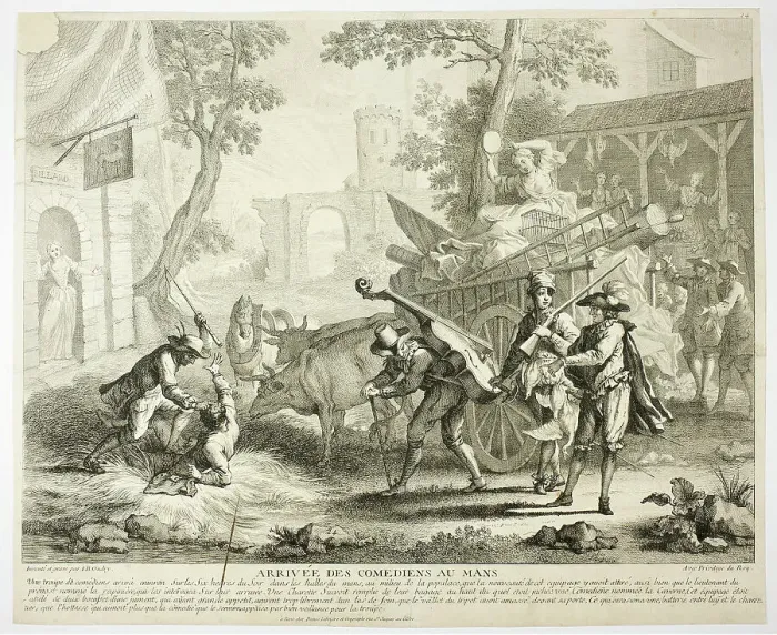 Framed Print : Arrival of the Comedians, n.d. Creator: Jean-Baptiste Oudry Framed Print : Arrival of the Comedians, n.d. Creator: Jean-Baptiste Oudry