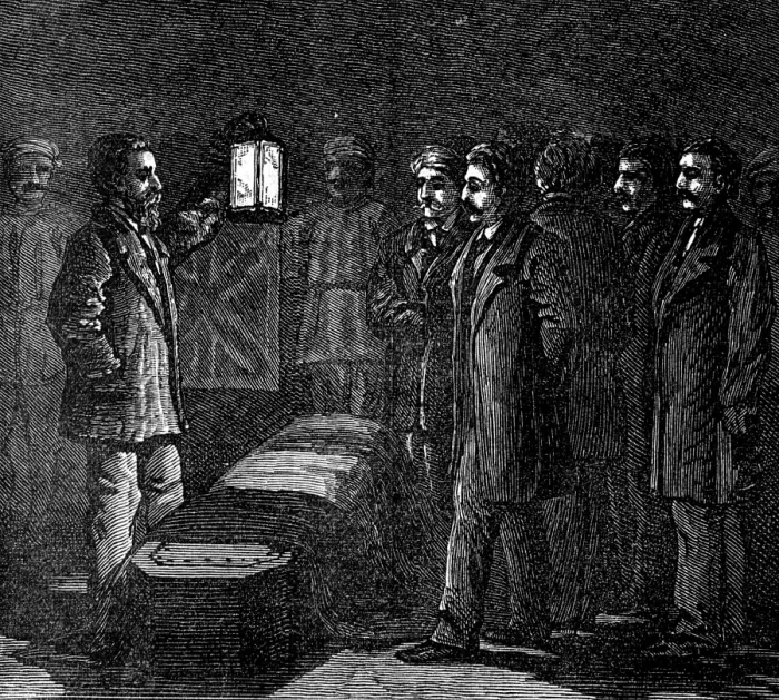 Framed Print : Arrival of Dr. Livingstone's remains: the coffin as it lay in the Malwa, 1874. Creator: Unknown. Arrival of Dr. Livingstone's remains: the coffin as it lay in the Malwa, 1874. Creator: Unknown Framed Print : Arrival of Dr. Livingstone's remains: the coffin as it lay in the Malwa, 1874. Creator: Unknown. Arrival of Dr. Livingstone's remains: the coffin as it lay in the Malwa, 1874. Creator: Unknown