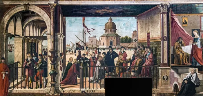 Framed Print : Arrival of the English Ambassadors at the Court of the King of Brittany (The Legend of Framed Print : Arrival of the English Ambassadors at the Court of the King of Brittany (The Legend of