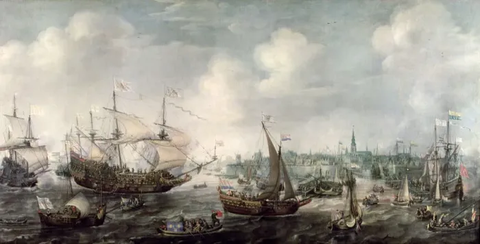 Framed Print : Arrival of Frederick V of the Palatinate to Vlissingen, 5th May 1613 Framed Print : Arrival of Frederick V of the Palatinate to Vlissingen, 5th May 1613