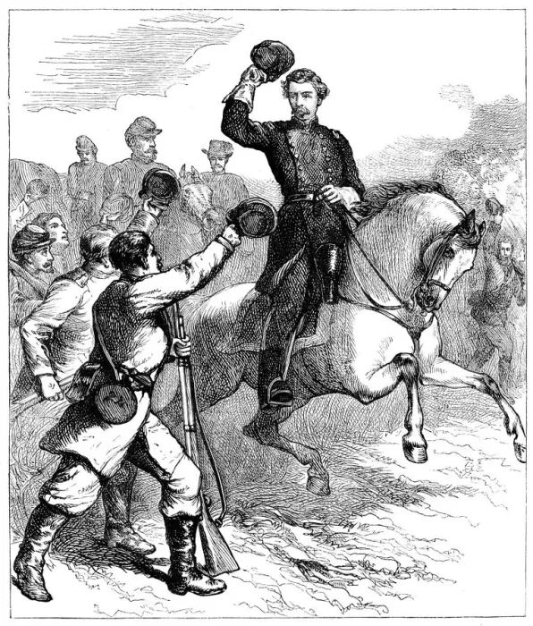 Framed Print : Arrival of General McClellan at Williamsburg, Virginia, 1862 (c1880) Framed Print : Arrival of General McClellan at Williamsburg, Virginia, 1862 (c1880)