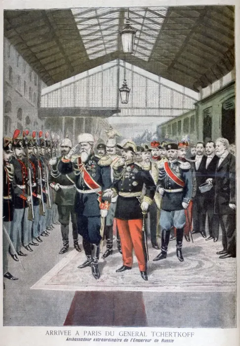 Framed Print : Arrival of General Tchertkoff (Chertkov), Russian ambassador to France, Paris, 1895 Framed Print : Arrival of General Tchertkoff (Chertkov), Russian ambassador to France, Paris, 1895