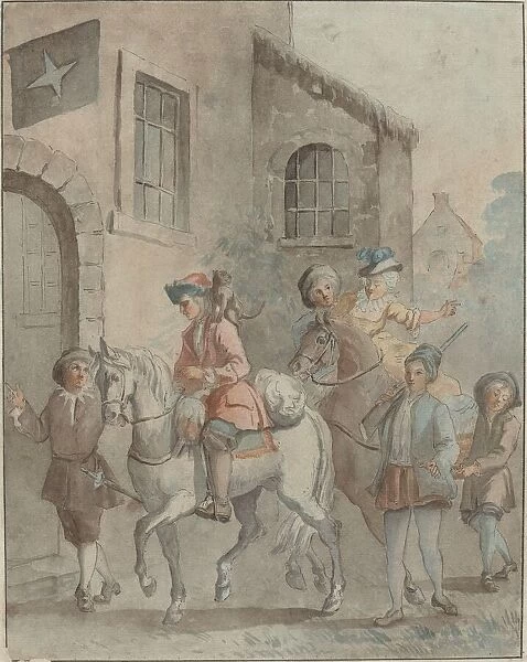 Arrival at an Inn, 18th century. Creator: Unknown