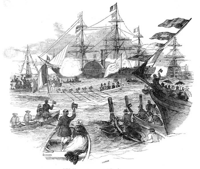 Framed Print : Arrival of the King of the French, at Portsmouth, on Tuesday last, October 1844 Framed Print : Arrival of the King of the French, at Portsmouth, on Tuesday last, October 1844