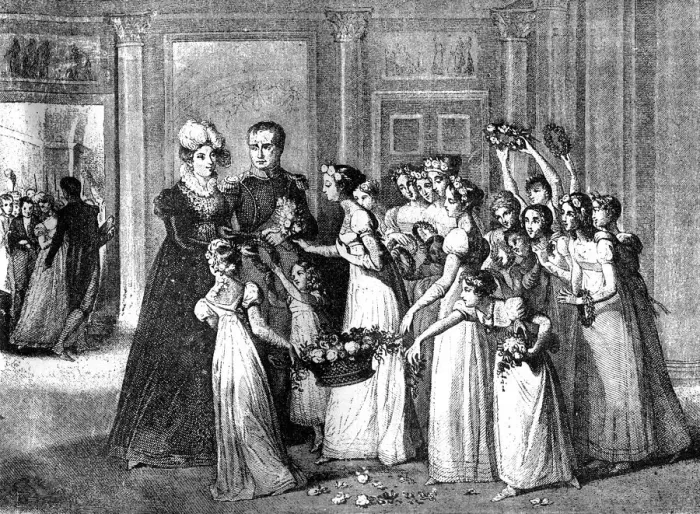 Framed Print : The arrival of Marie-Louise in Compiegne, France, 27th March 1810 (1882-1884) Framed Print : The arrival of Marie-Louise in Compiegne, France, 27th March 1810 (1882-1884)