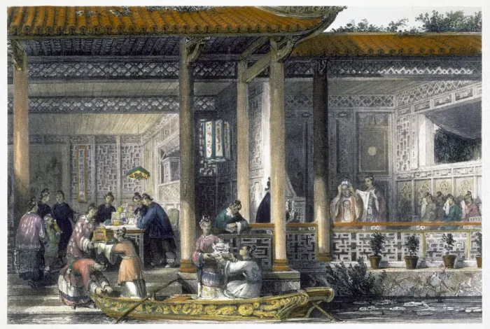 Framed Print : Arrival of Marriage Presents at the Bridal Residence, 1843 Framed Print : Arrival of Marriage Presents at the Bridal Residence, 1843