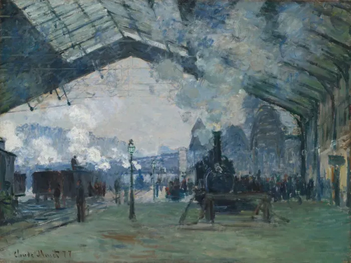 Framed Print : Arrival of the Normandy Train, Gare Saint-Lazare, 1877. Creator: Claude Monet Framed Print : Arrival of the Normandy Train, Gare Saint-Lazare, 1877. Creator: Claude Monet