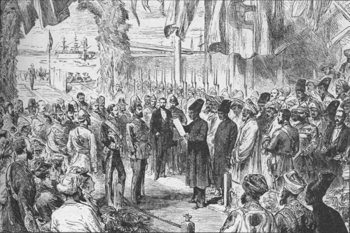 Framed Print : Arrival of the Prince of Wales at Bombay, India, on 8 November 1875 (1908) Framed Print : Arrival of the Prince of Wales at Bombay, India, on 8 November 1875 (1908)