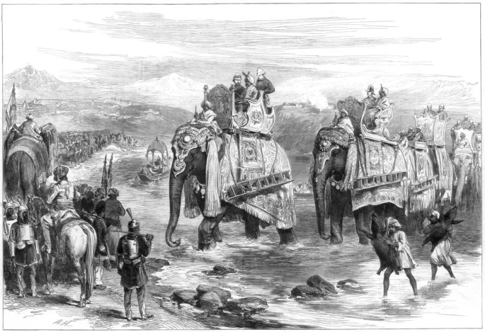 Framed Print : Arrival of the Prince of Wales at Jummoo, Cashmere, 1876 Framed Print : Arrival of the Prince of Wales at Jummoo, Cashmere, 1876