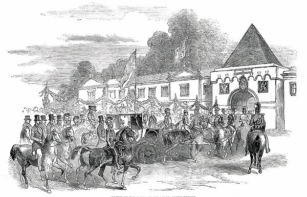 Arrival of the Queen at the Lodge, Castle Howard, 1850. Creator: Unknown