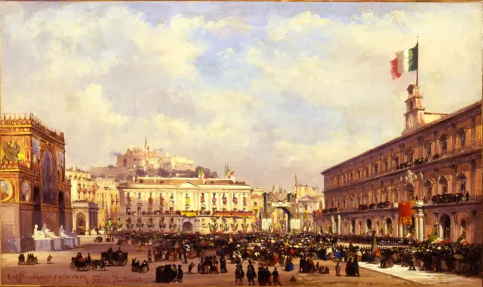 Framed Print : Arrival of Vittorio Emanuele II in Naples, 1860 Framed Print : Arrival of Vittorio Emanuele II in Naples, 1860