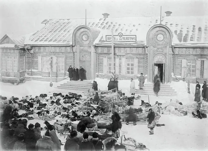 Framed Print : Arrival of Winter Mail, 1890. Creator: Ivan Nikolaevich Krasnov Framed Print : Arrival of Winter Mail, 1890. Creator: Ivan Nikolaevich Krasnov