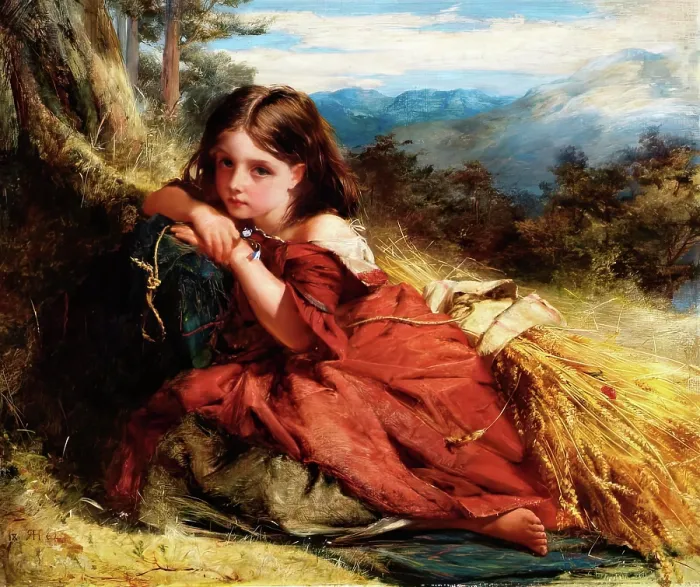 Framed Print : The Arrochar Gleaner, 1862. Creator: Robert Herdman Framed Print : The Arrochar Gleaner, 1862. Creator: Robert Herdman