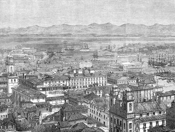 The Arsenal and part of the city of Rio de Janeiro, Brazil, 1860. Creator: Unknown