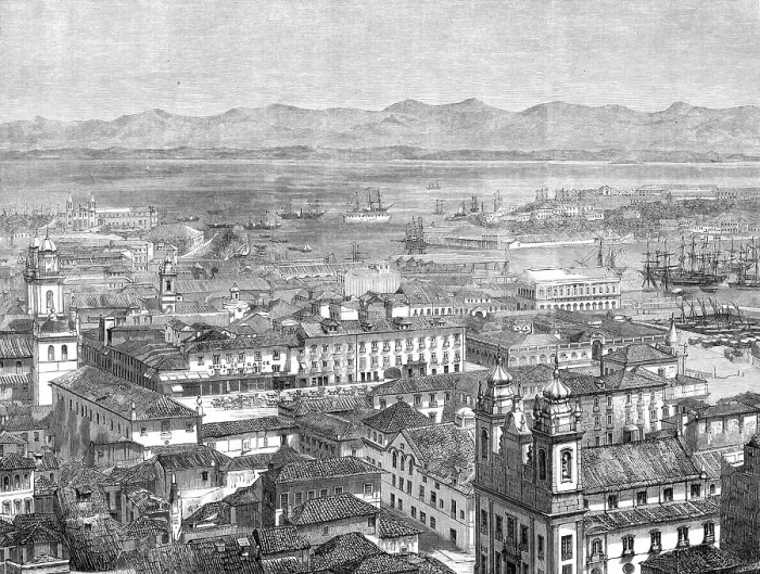 Framed Print : The Arsenal and part of the city of Rio de Janeiro, Brazil, 1860. Creator: Unknown Framed Print : The Arsenal and part of the city of Rio de Janeiro, Brazil, 1860. Creator: Unknown