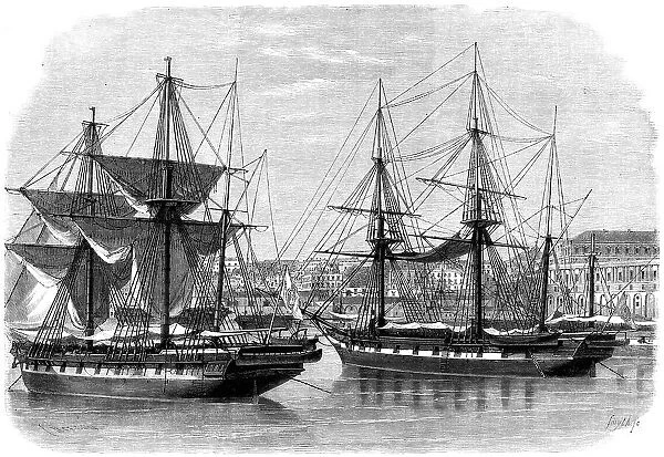 The Arsenal at Naples - from a drawing by S. Read, 1860. Creator: Unknown