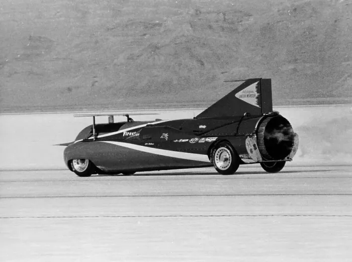 Framed Print : Art Arfons Green Monster Land Speed Record car, Bonneville Salt Flats, Utah, USA, c1964-c1966