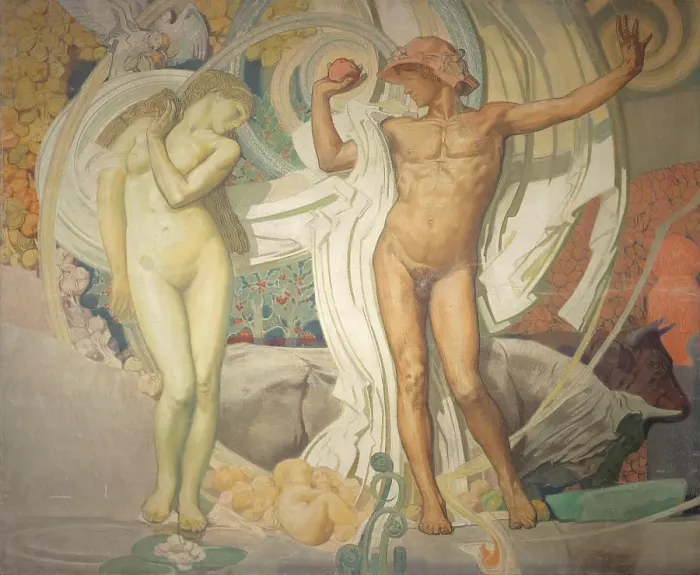 Framed Print : Art and Beauty, c1900s. Creator: Emile Vloors Framed Print : Art and Beauty, c1900s. Creator: Emile Vloors