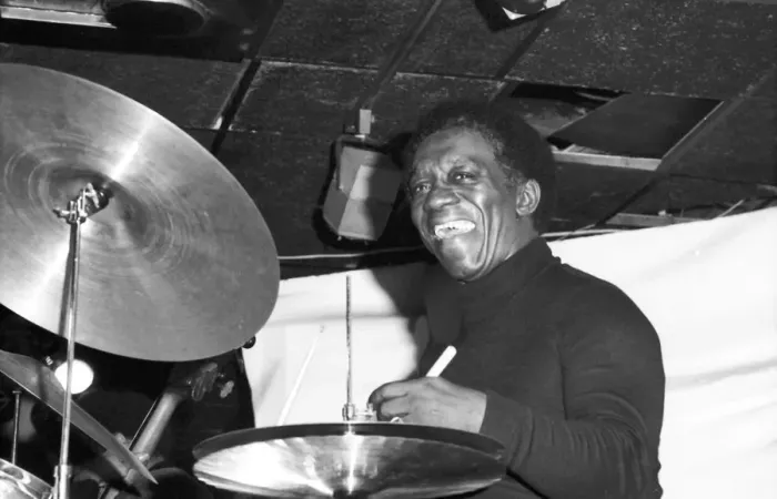 Framed Print : Art Blakey, Ronnie Scotts, London, 1973. Artist: Brian O Connor Framed Print : Art Blakey, Ronnie Scotts, London, 1973. Artist: Brian O Connor