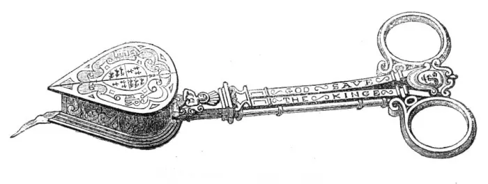 Framed Print : Art Collections in the South Kensington Museum: silver-gilt snuffers, 1869. Creator: Unknown Framed Print : Art Collections in the South Kensington Museum: silver-gilt snuffers, 1869. Creator: Unknown