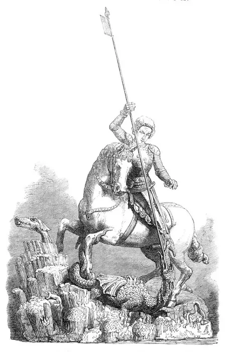 Framed Print : Art Collections in the South Kensington Museum: St. George slaying the Dragon, from...Prague, 1869. Creator: Unknown Framed Print : Art Collections in the South Kensington Museum: St. George slaying the Dragon, from...Prague, 1869. Creator: Unknown