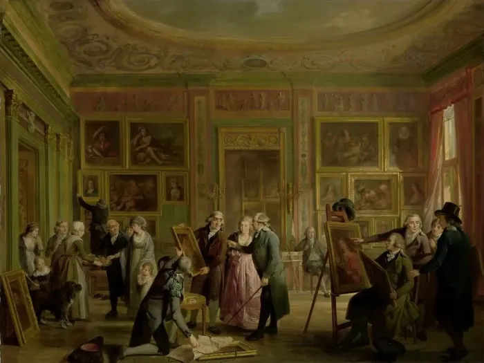 Framed Print : The Art Gallery of Josephus Augustinus Brentano, c.1790-c.1799. Creator: Adriaan De Lelie Framed Print : The Art Gallery of Josephus Augustinus Brentano, c.1790-c.1799. Creator: Adriaan De Lelie