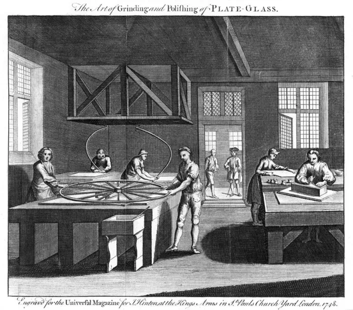 Framed Print : The Art of Grinding and Polishing of Plate-Glass, 1748 Framed Print : The Art of Grinding and Polishing of Plate-Glass, 1748
