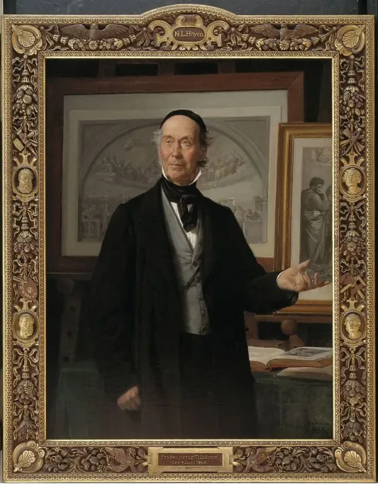 Framed Print : The Art Historian Niels Lauritz Hoyen, 1868. Creator: Wilhelm Marstrand Framed Print : The Art Historian Niels Lauritz Hoyen, 1868. Creator: Wilhelm Marstrand