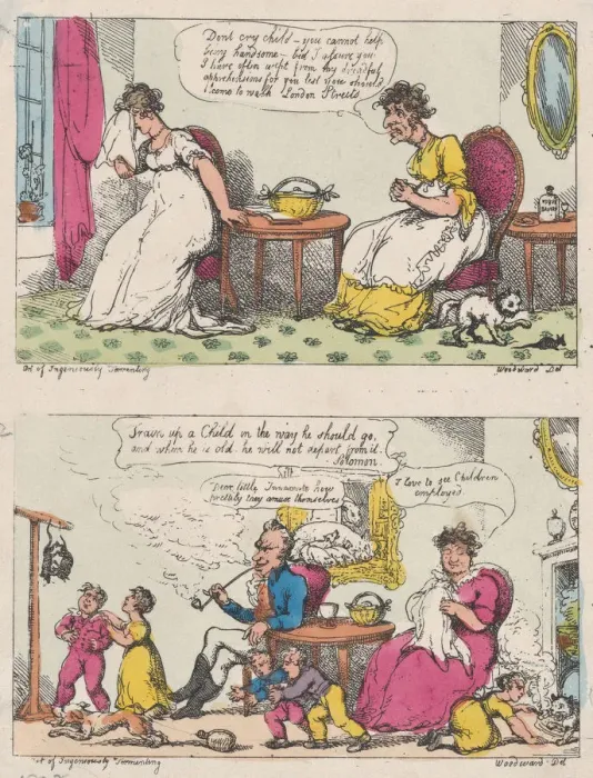 Framed Print : The Art of Ingeniously Tormenting, 1808. 1808. Creator: Thomas Rowlandson Framed Print : The Art of Ingeniously Tormenting, 1808. 1808. Creator: Thomas Rowlandson