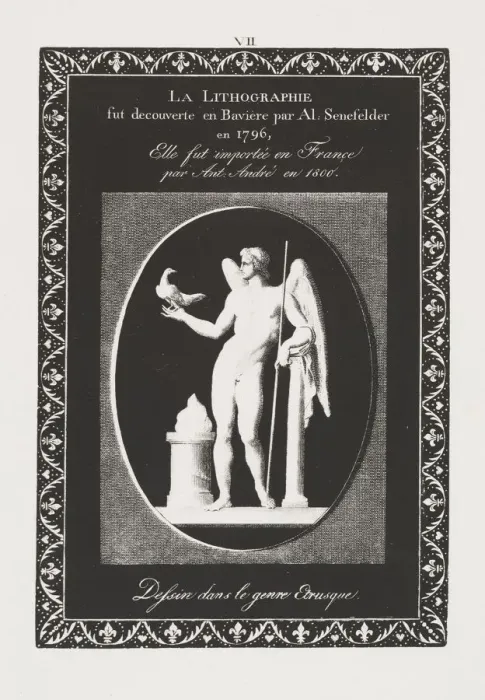 Framed Print : Art of the Lithograph: Dedication Sheet, Plate VII, 1819. Creator: Alois Senefelder (German Framed Print : Art of the Lithograph: Dedication Sheet, Plate VII, 1819. Creator: Alois Senefelder (German