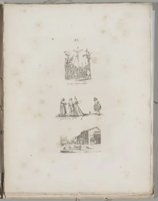 Framed Print : Art of the Lithograph: Three Engraving Examples, Plate XI, 1819. Creator: Alois Senefelder