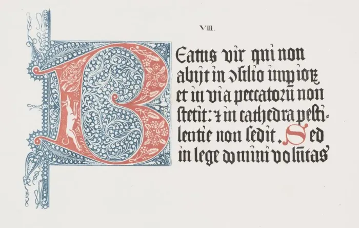 Framed Print : Art of the Lithograph: Psalter- Initial B, Plate VIII, 1818-1819. Creator: Alois Senefelder Framed Print : Art of the Lithograph: Psalter- Initial B, Plate VIII, 1818-1819. Creator: Alois Senefelder