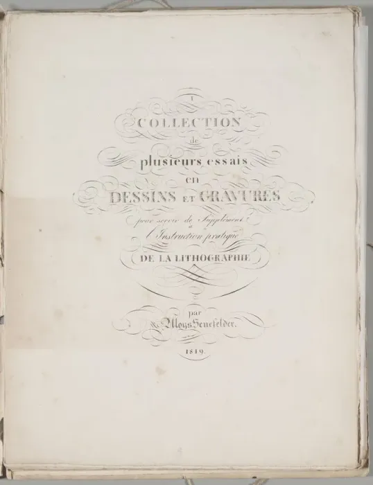 Framed Print : Art of the Lithograph: Title Page, Plate I, 1819. Creator: Alois Senefelder (German, 1771-1834) Framed Print : Art of the Lithograph: Title Page, Plate I, 1819. Creator: Alois Senefelder (German, 1771-1834)