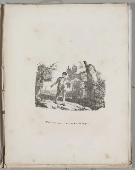 Framed Print : Art of the Lithograph: Transfer of a Wood Engraving, Plate VI, 1819. Creator: Alois Senefelder Framed Print : Art of the Lithograph: Transfer of a Wood Engraving, Plate VI, 1819. Creator: Alois Senefelder