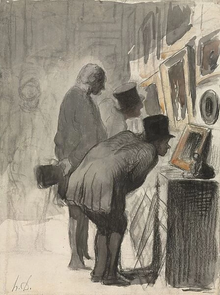 Art Lovers, 1863-1869. Creator: Honore Daumier (French, 1808-1879)