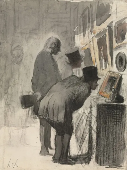 Framed Print : Art Lovers, 1863-1869. Creator: Honore Daumier (French, 1808-1879) Framed Print : Art Lovers, 1863-1869. Creator: Honore Daumier (French, 1808-1879)