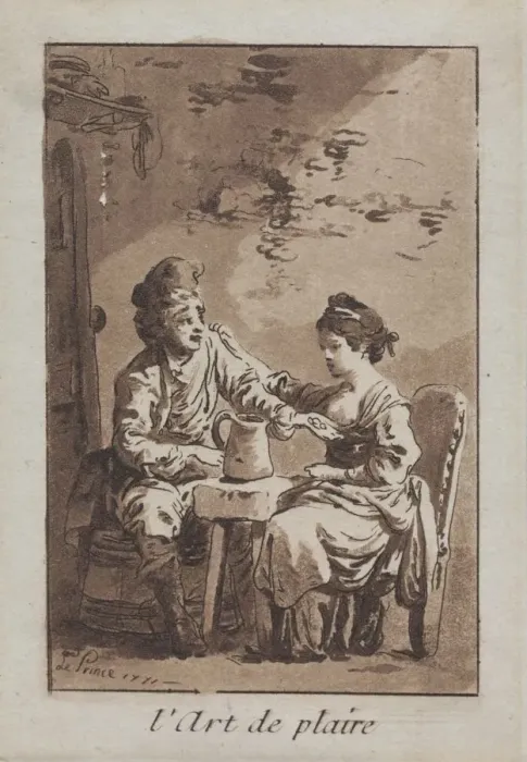 Framed Print : The Art of Pleasing, 1771. Creator: Jean Baptiste Le Prince (French, 1734-1781) Framed Print : The Art of Pleasing, 1771. Creator: Jean Baptiste Le Prince (French, 1734-1781)