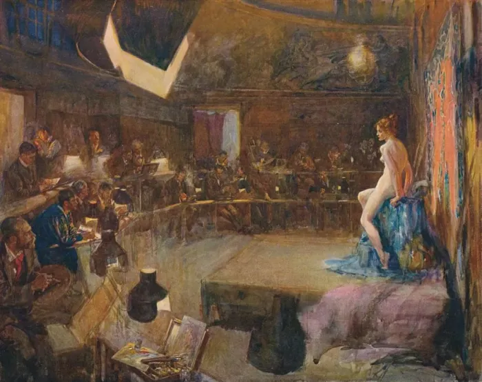 Framed Print : The Art School, c1884-1898, (1906). Creator: John Percival Gulich Framed Print : The Art School, c1884-1898, (1906). Creator: John Percival Gulich