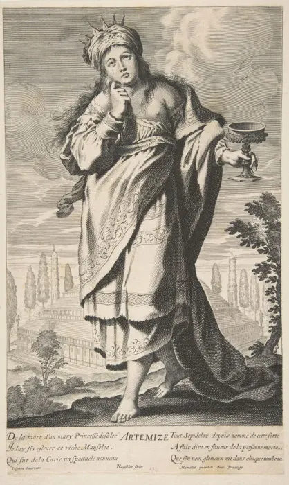 Framed Print : Artemise, ca. 1639-40. Creators: Gilles Rousselet, Abraham Bosse Framed Print : Artemise, ca. 1639-40. Creators: Gilles Rousselet, Abraham Bosse